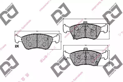 Комплект тормозных колодок DJ PARTS BP1364